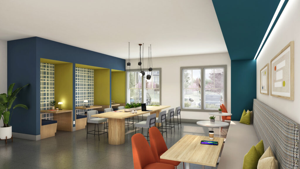 Spacious co-working space